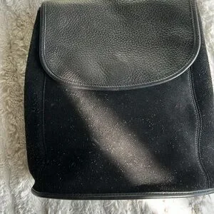 EC RARE Vintage Coach Berkeley Convertible Backpack #9016 Black Suede Leather Coach Vintage Berkeley Black Suede Leather Mix Conver… - Gem main image 3